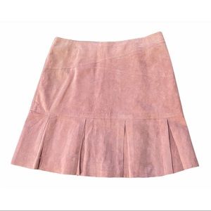 🍧NWT Y2K Baby Pink Suede Pleated Mini Skirt🍧